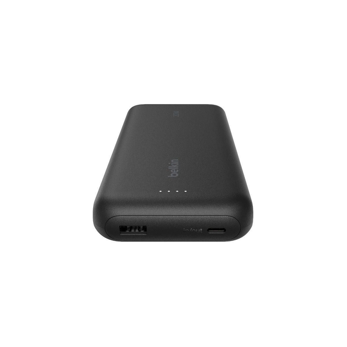 Belkin Batterie externe 20000 mAh avec cable USB-C intégre noir