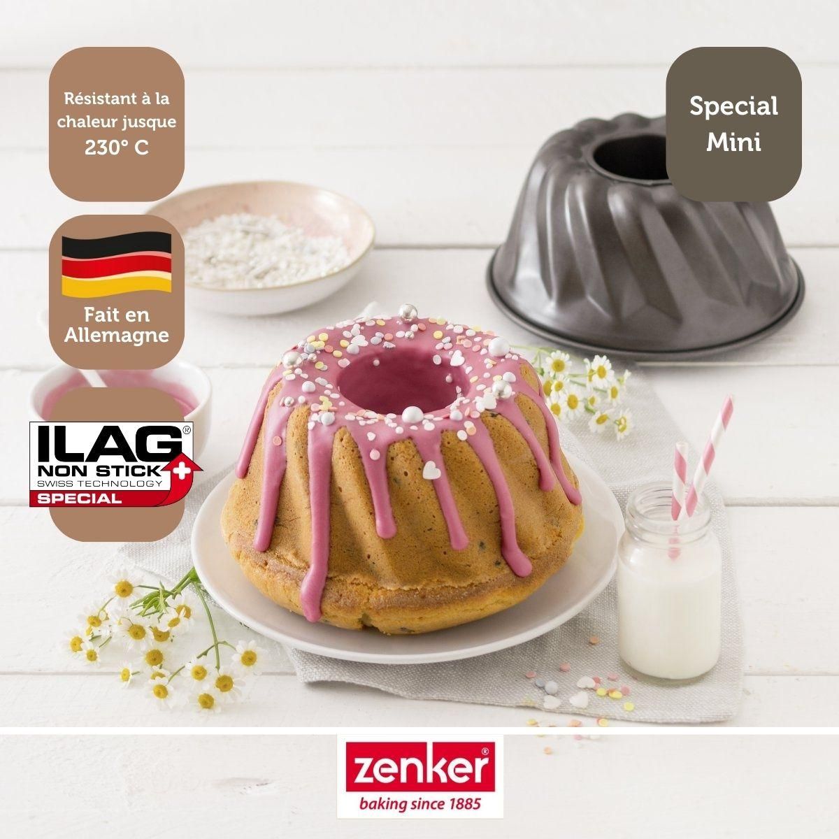 ZENKER Ensemble de 2 Moules à kouglof 18 cm Zenker Spécial Mini