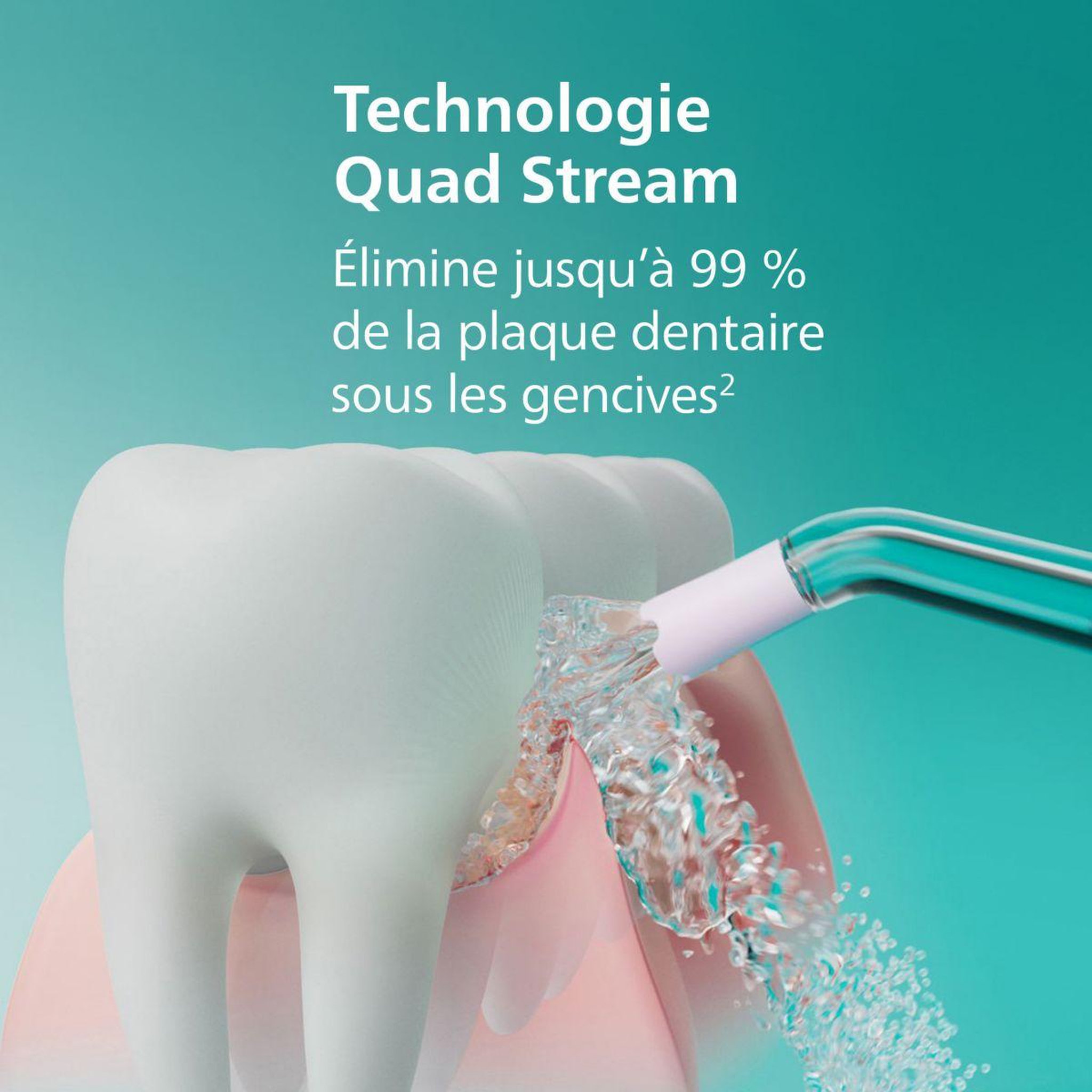 Voir la diapositive 2 : Philips Hydropulseur Sonicare Powerflosser 3000 HX3826/33 sans fil