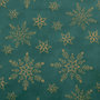 Voir la diapositive 2 : ATMOSPHERA Chemin de table de Noël flocon effet velours - Vert et doré