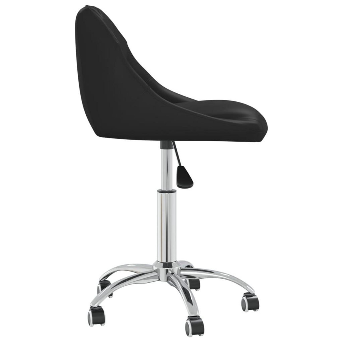 VIDAXL Chaises pivotantes a manger lot de 6 noir similicuir
