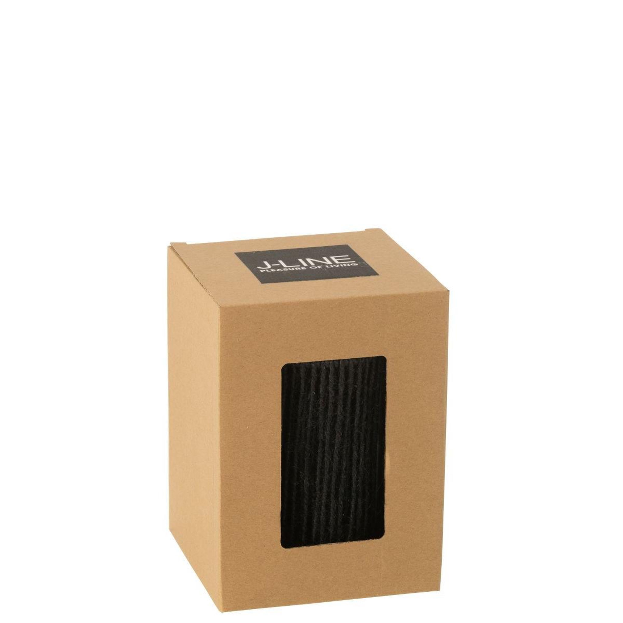 Voir la diapositive 5 : J-LINE Lampe à poser cylindrique à led  roslyn  16cm noir