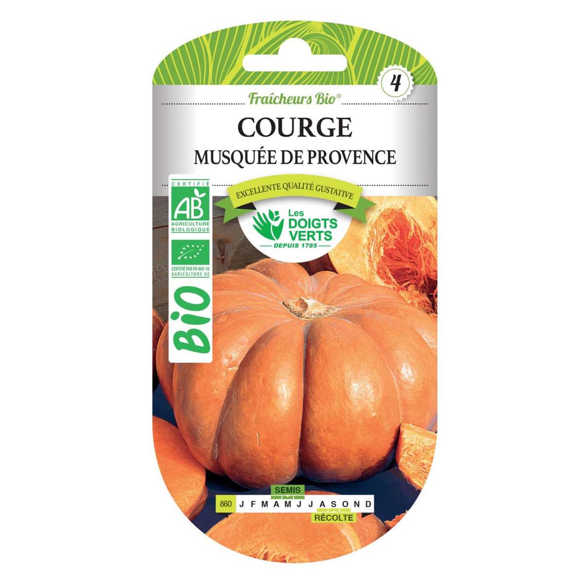 LES DOIGTS VERTS Graines courge musquée Provence BIO Les Doigts Verts