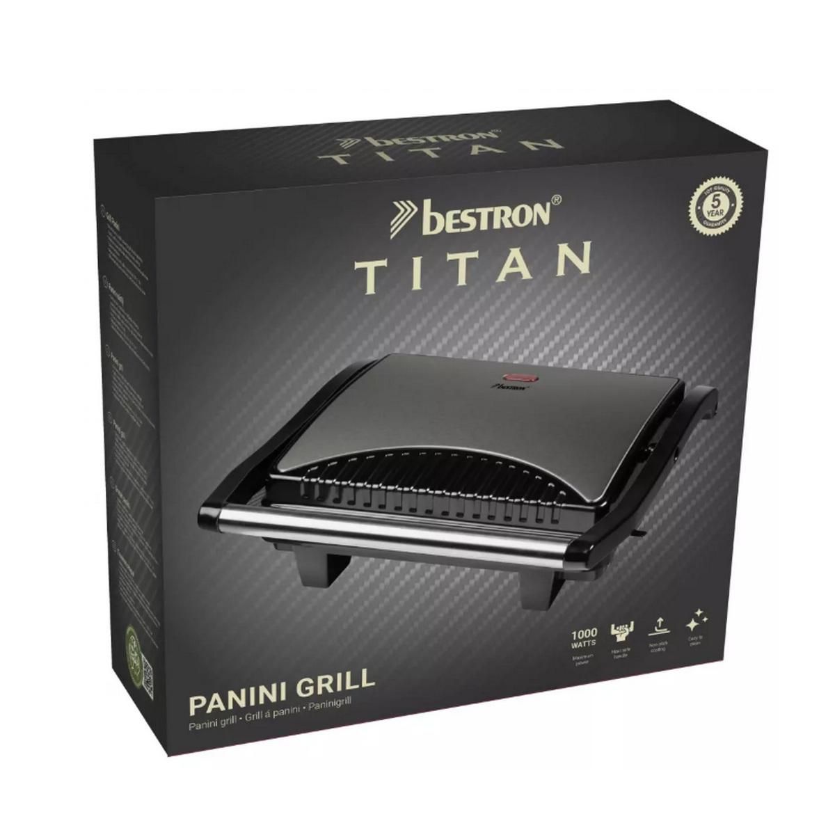 Bestron Appareil à panini 1000w noir - ASW113TG