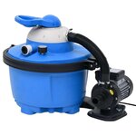 VIDAXL Pompe de filtration a sable Bleu et noir 385x620x432mm 200W 25L