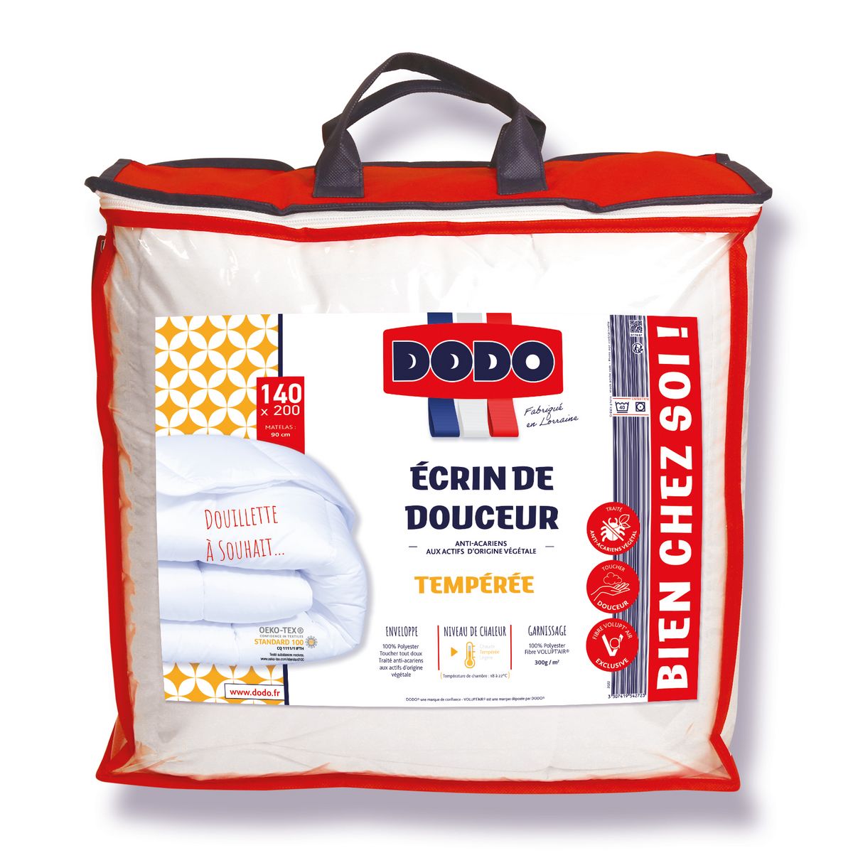 DODO Couette DODO Tempérée Anti-Acariens Écrin de Douceur 300 g/m2