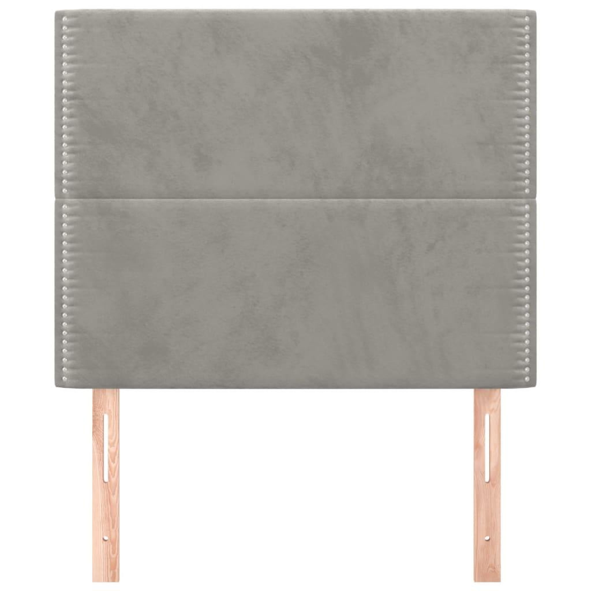 Voir la diapositive 3 : VIDAXL Tetes de lit 2 pcs Gris clair 100x5x78/88 cm Velours