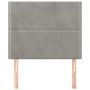 Voir la diapositive 3 : VIDAXL Tetes de lit 2 pcs Gris clair 100x5x78/88 cm Velours