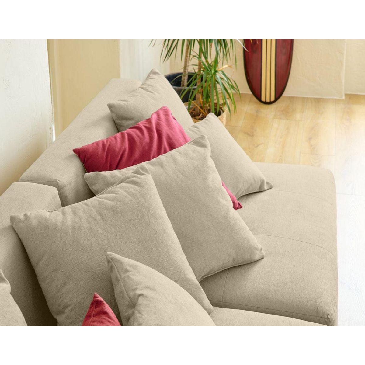 LISA DESIGN Amalfi - canapé modulable d'angle réversible - 4 places - en tissu