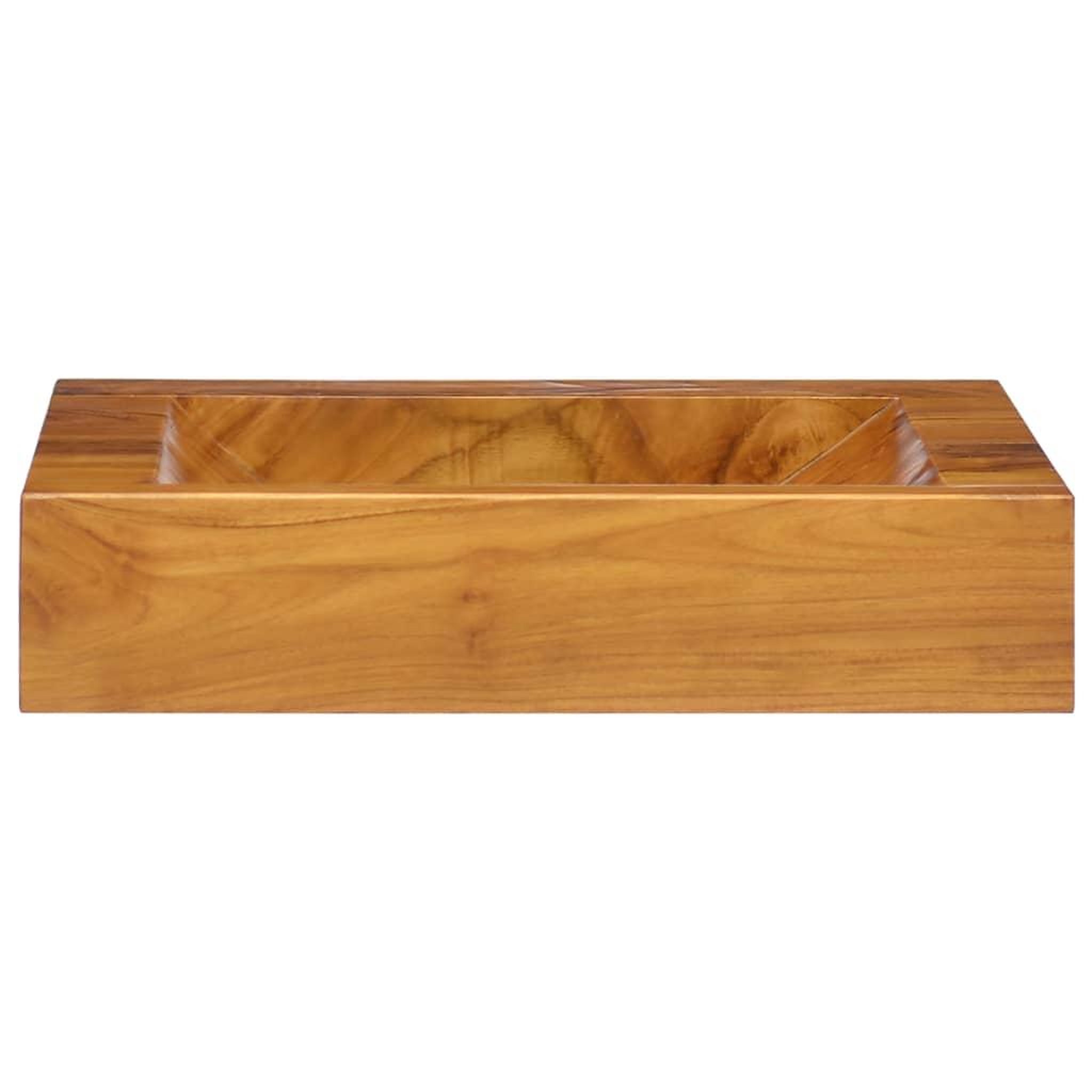 Voir la diapositive 2 : VIDAXL Lavabo bois de teck massif 50x35x10 cm