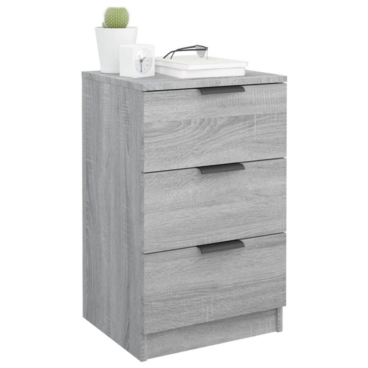VIDAXL Table de chevet Sonoma gris 40x36x65 cm