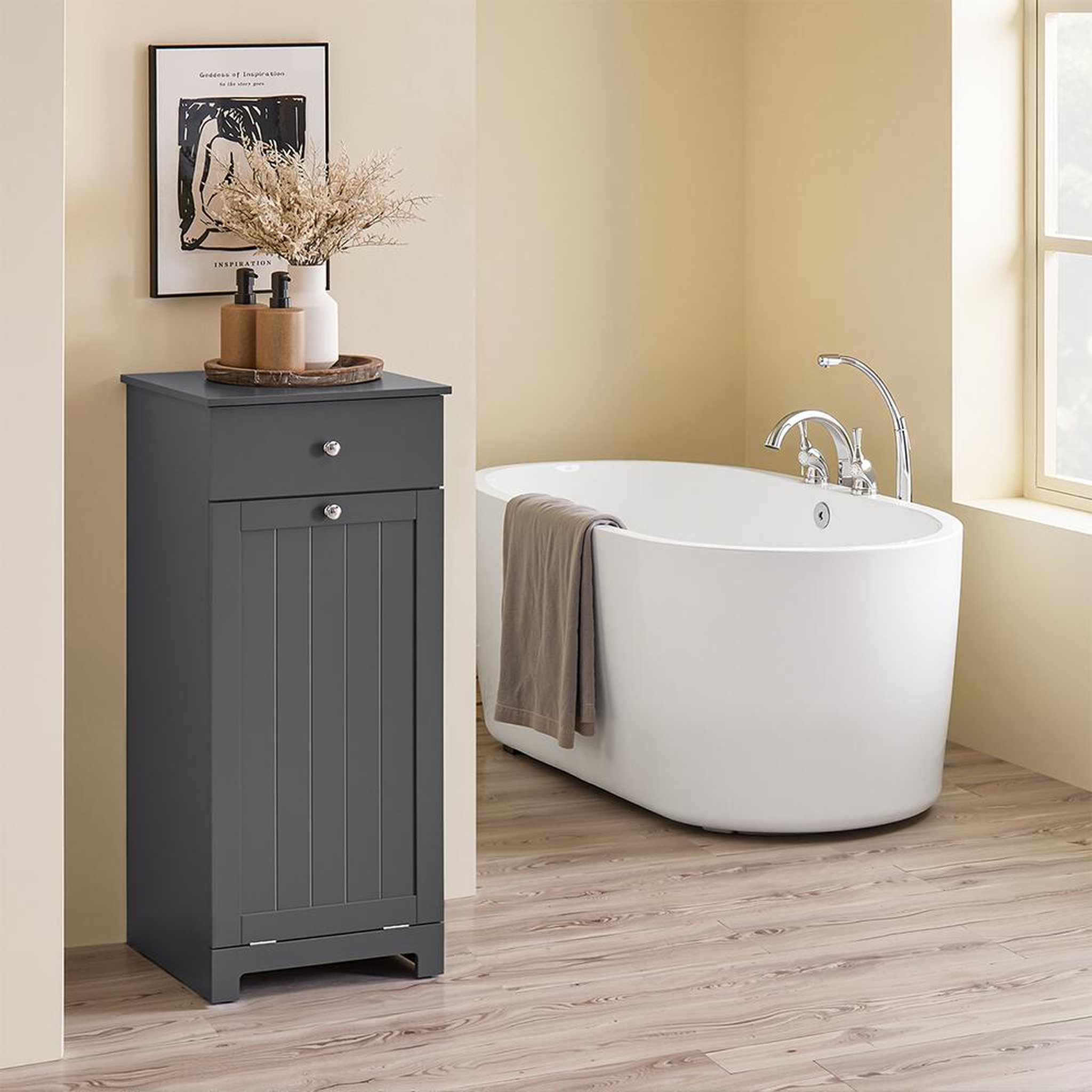 Voir la diapositive 2 : SOBUY SoBuy - Meuble de salle de bain bas avec un tiroir - Moderne - BZR21-II