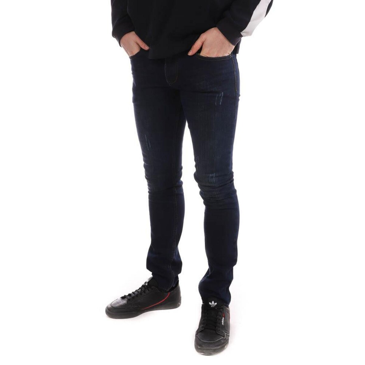 PANAME BROTHERS Jeans Slim Bleu Enduit Homme Paname Brothers Jimmy