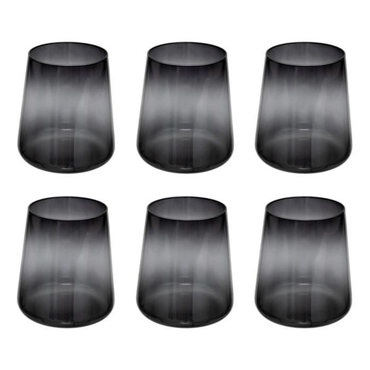 SECRET DE GOURMET Lot de 6 Gobelets Bas Trapèze  Inuit Dreams  38cl Gris