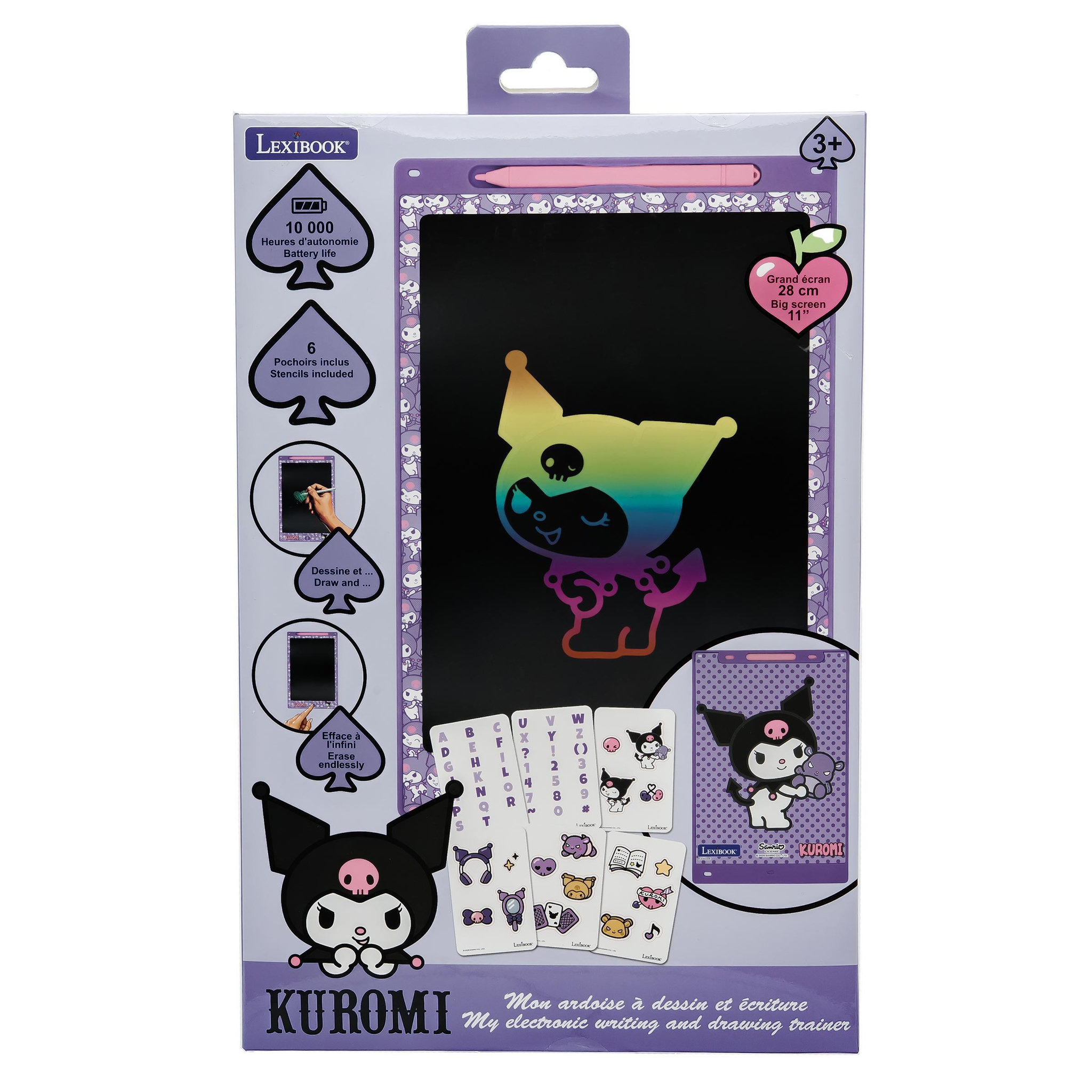 Voir la diapositive 3 : Lexibook Tablette à Dessins multicolore Kuromi