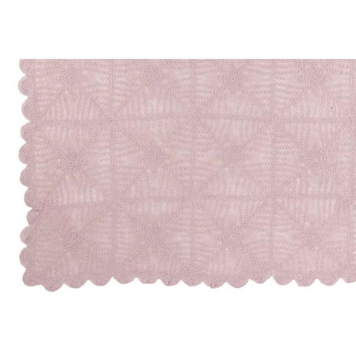 Paris Prix Nappe Déco en Coton  Dentelle  130x180cm Rose Mauve