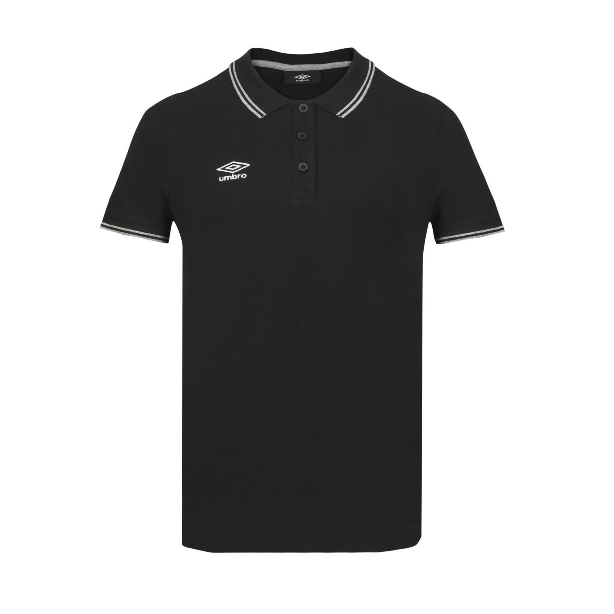 Voir la diapositive 1 : UMBRO Polo homme bicolore en coton pique avec logo brodé 802210