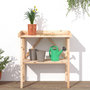 Voir la diapositive 3 : VIDAXL Table a plantes avec etagere 78x38x82,5 cm bois de sapin solide