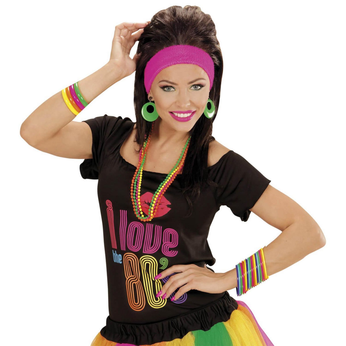 WIDMANN Set de 4 colliers de perles - Neon