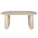 LISA DESIGN Maeva - table à manger - bois effet travertin - 6 personnes. Coloris disponibles : Beige