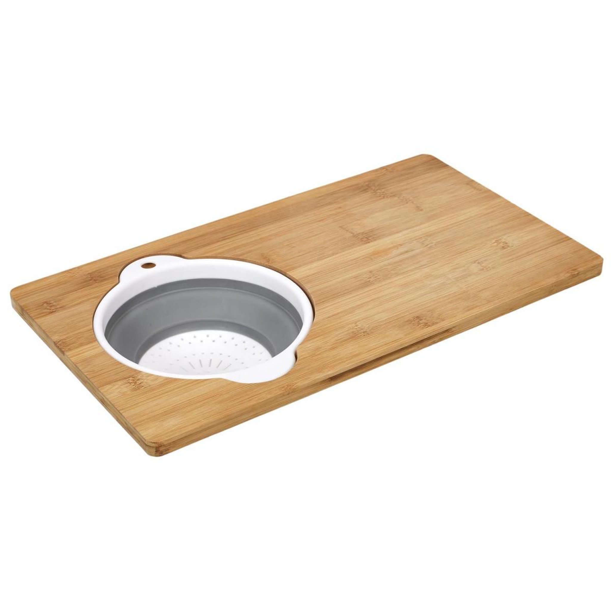 Voir la diapositive 3 : COOK CONCEPT Planche à Découper  Passoire  49cm Naturel