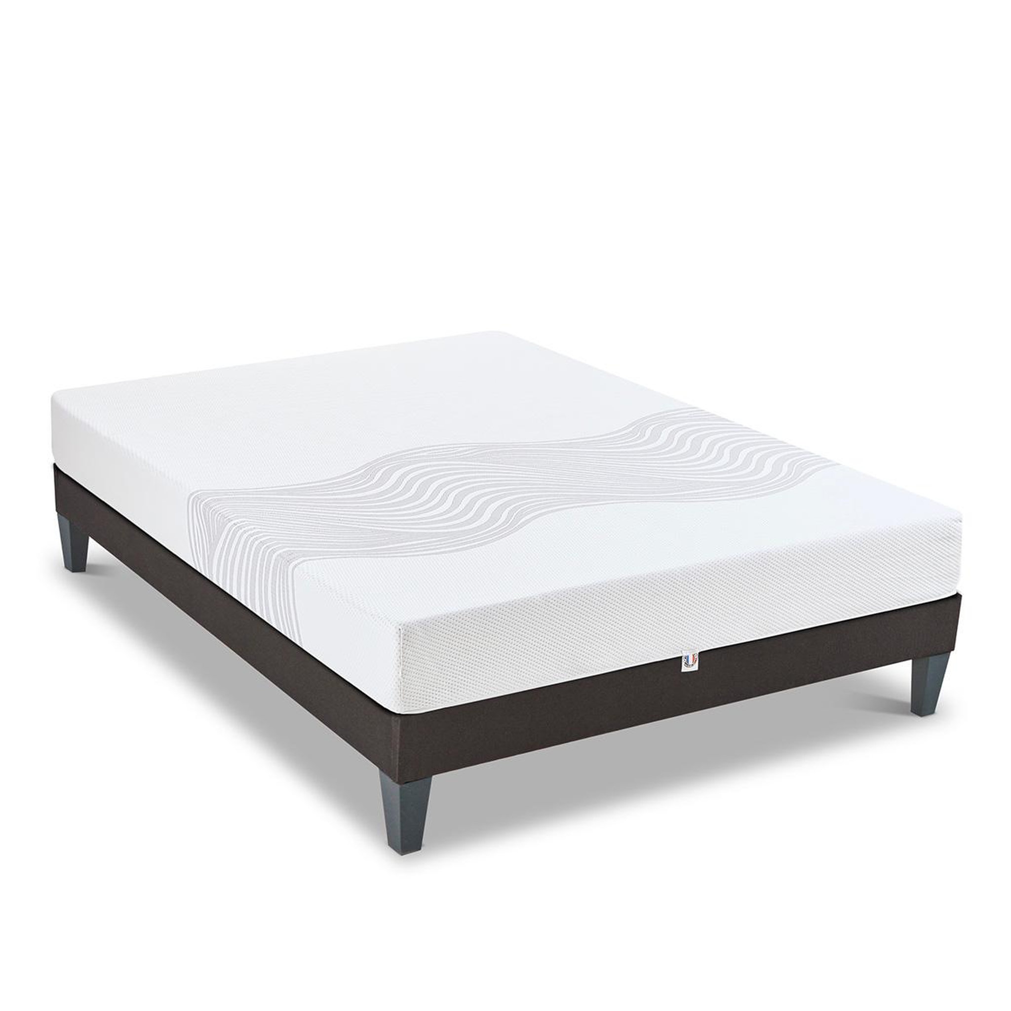 Voir la diapositive 3 : OLYMPE LITERIE Olympe literie | ensemble sensitive | matelas mémoire de forme + sommier bois