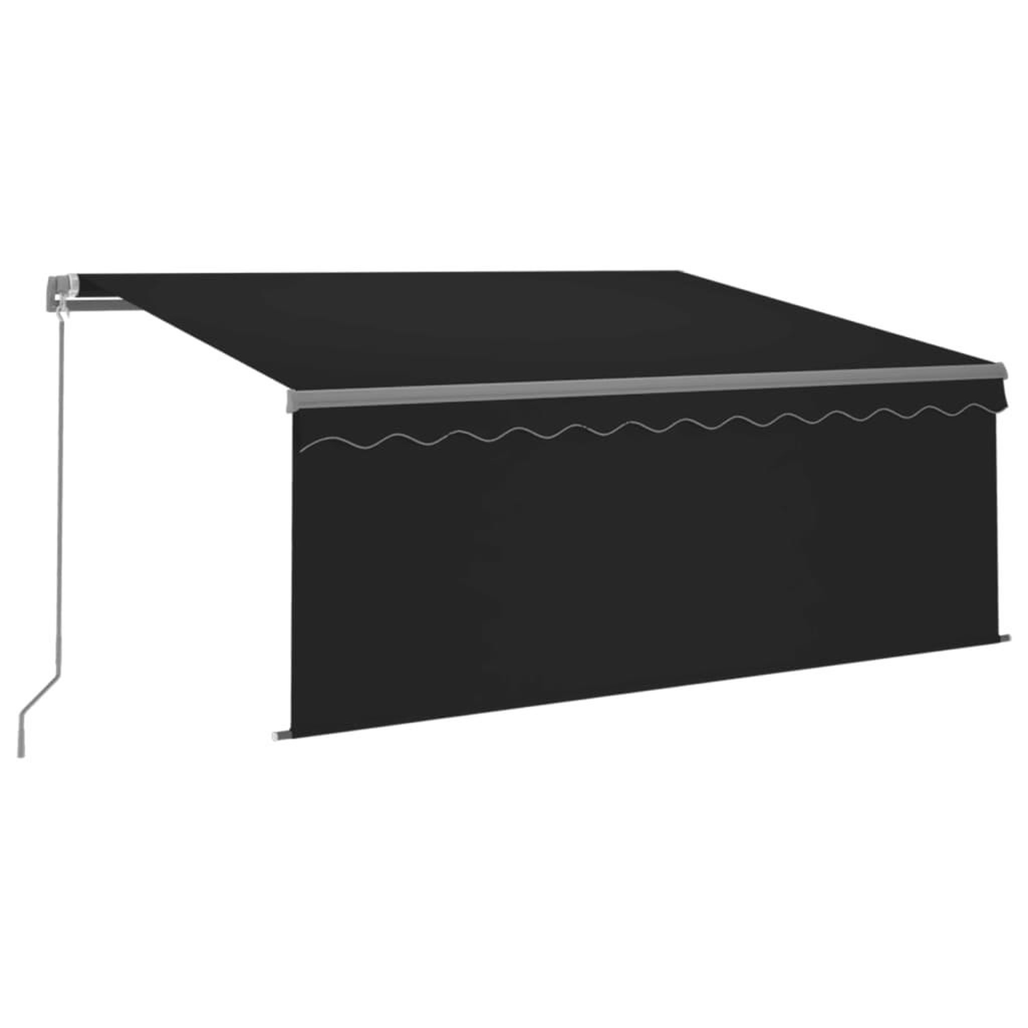 Voir la diapositive 2 : VIDAXL Auvent manuel retractable avec store 3x2,5 m Anthracite