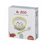 Petit Jour Bol à ventouse avec cuillère Le Zoo - Idéal pour l'apprentissage de l'autonomie alimentaire