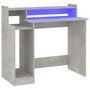 Voir la diapositive 2 : VIDAXL Bureau et lumieres LED Gris beton 97x45x90 cm Bois d'ingenierie