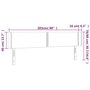 Voir la diapositive 6 : VIDAXL Tete de lit avec oreilles Creme 203x16x78/88 cm Tissu