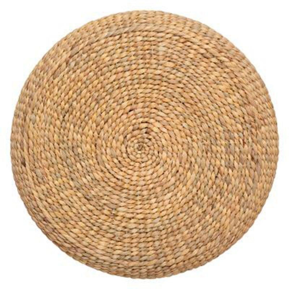  Pouf Rond Tressé  Wonderly  55cm Beige