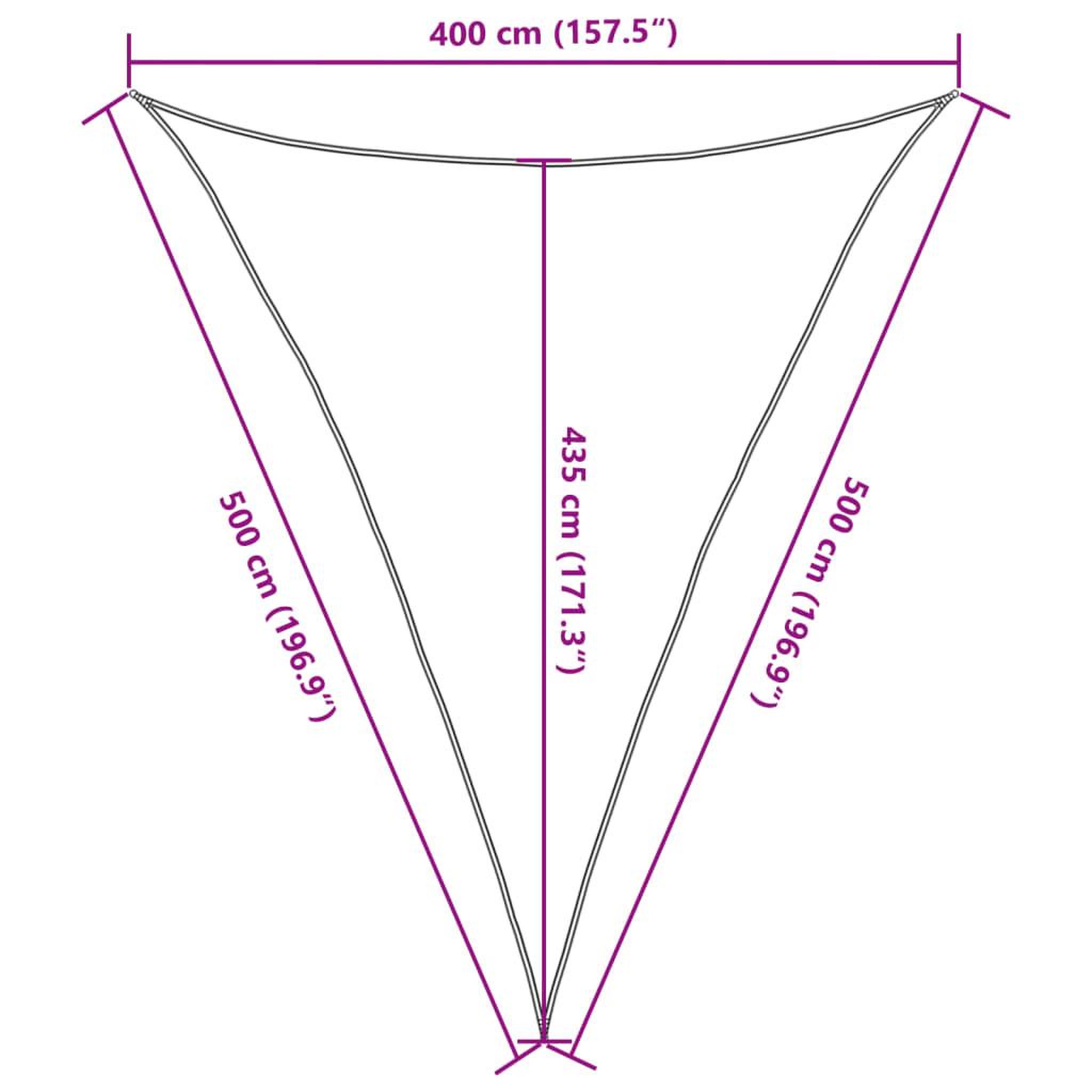 Voir la diapositive 6 : VIDAXL Voile d'ombrage 160 g/m^2 Anthracite 4x5x5 m PEHD