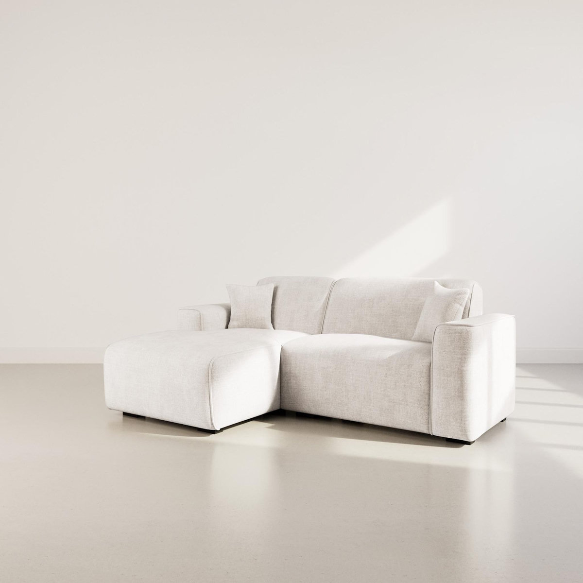 LISA DESIGN Lison - canapé d'angle gauche 4 places en velours texturé