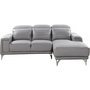 Voir la diapositive 3 : Habitat et Jardin Canapé d'angle cuir reconstitué et PVC  Leicester  - 4 places - Gris clair - Angle gauche