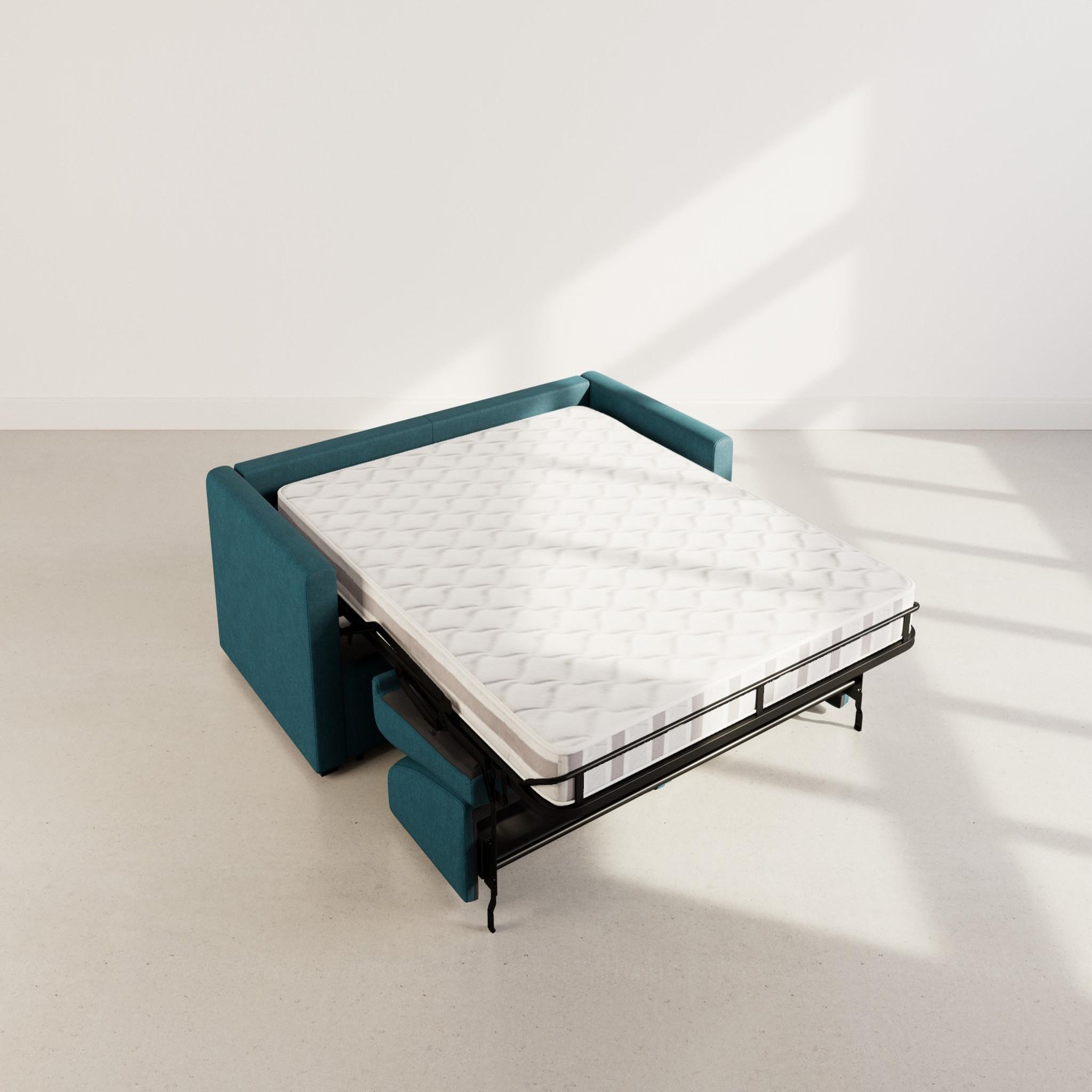 Voir la diapositive 3 : BEST MOBILIER Julia - canapé 3 places convertible express couchage quotidien 140 cm matelas 14 cm en tissu