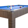 Voir la diapositive 4 : PLAY4FUN Billard Américain AMBIANCE 7Ft - 226,5 x 126,5 x 80 cm avec accessoires et plateau dînatoire - Couleur Chêne