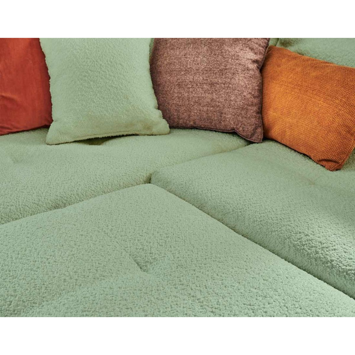 LISA DESIGN Rune - canapé d'angle gauche - 4 places - en tissu bouclette