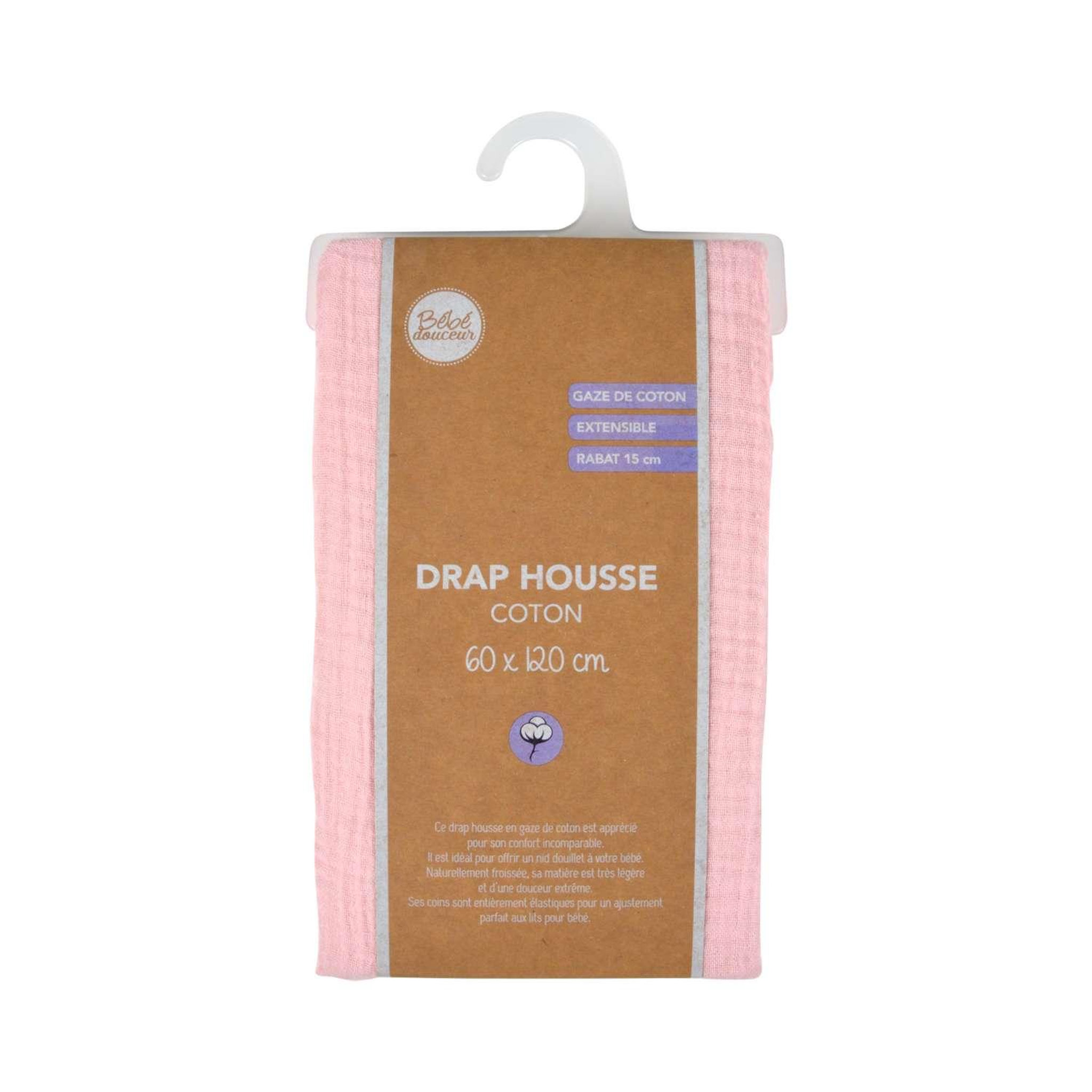 Voir la diapositive 3 : BEBE DOUCEUR Drap housse en gaze de coton - 100% Coton