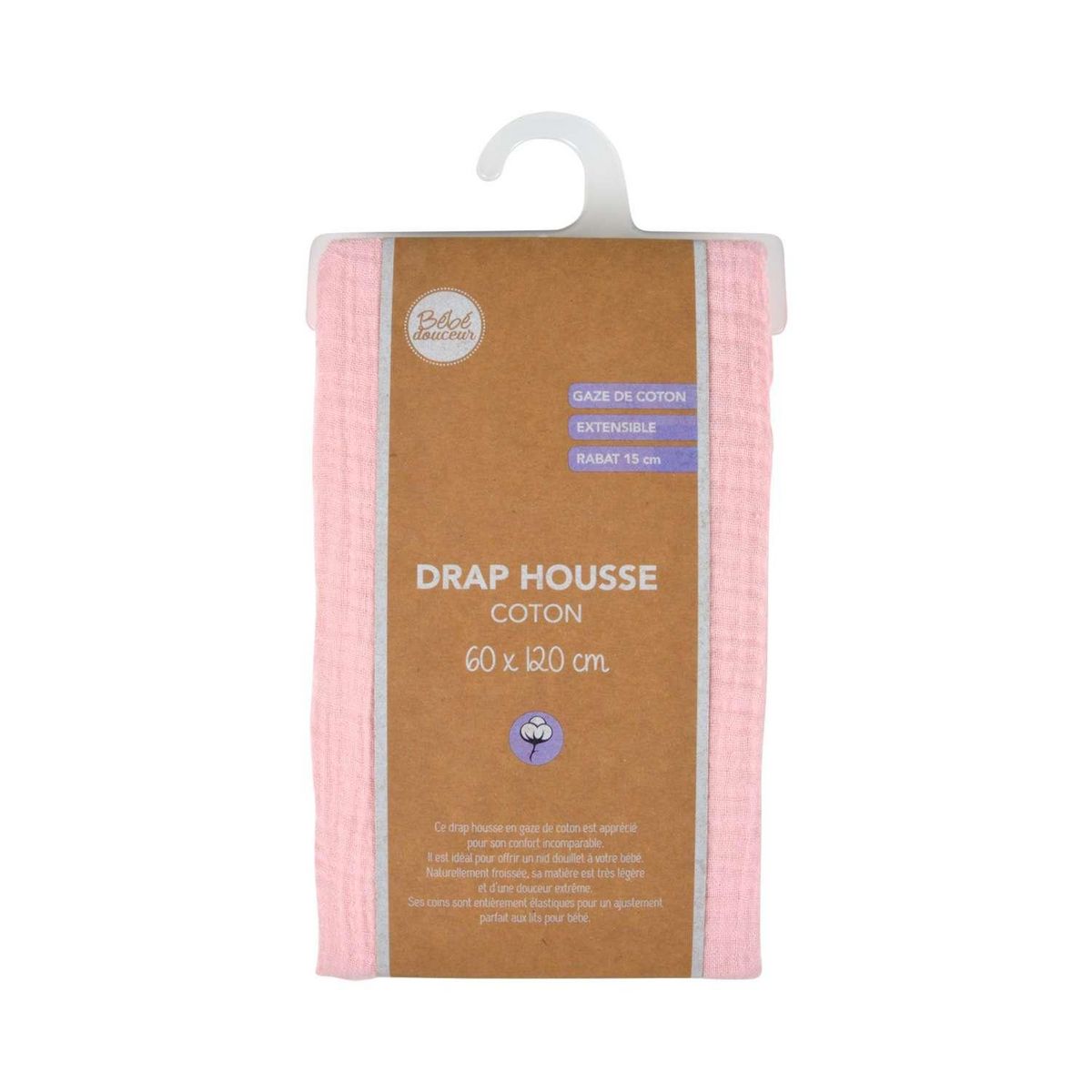 BEBE DOUCEUR Drap housse en gaze de coton - 100% Coton