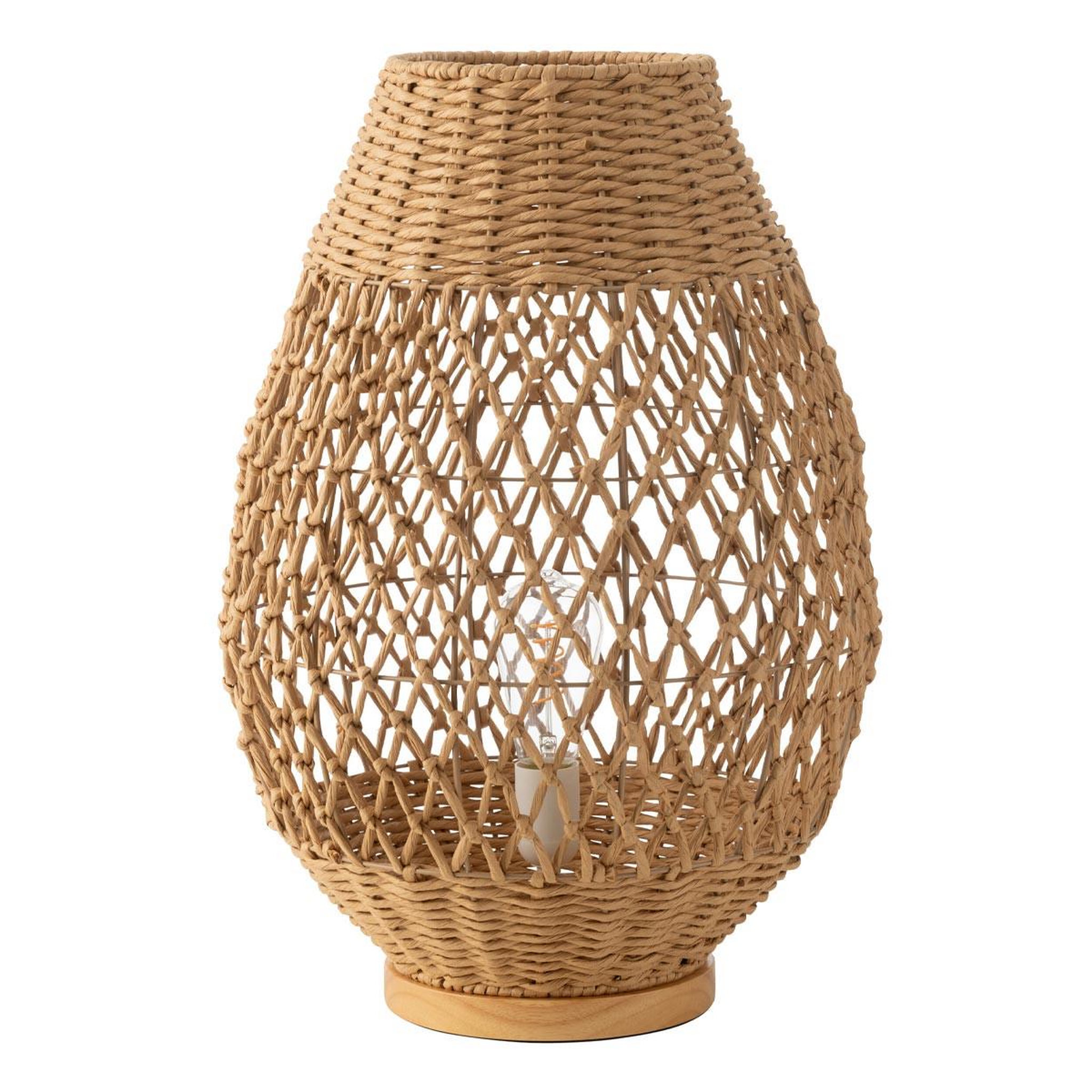 J-LINE Lampe à poser torsade en métal  deann  54cm naturel