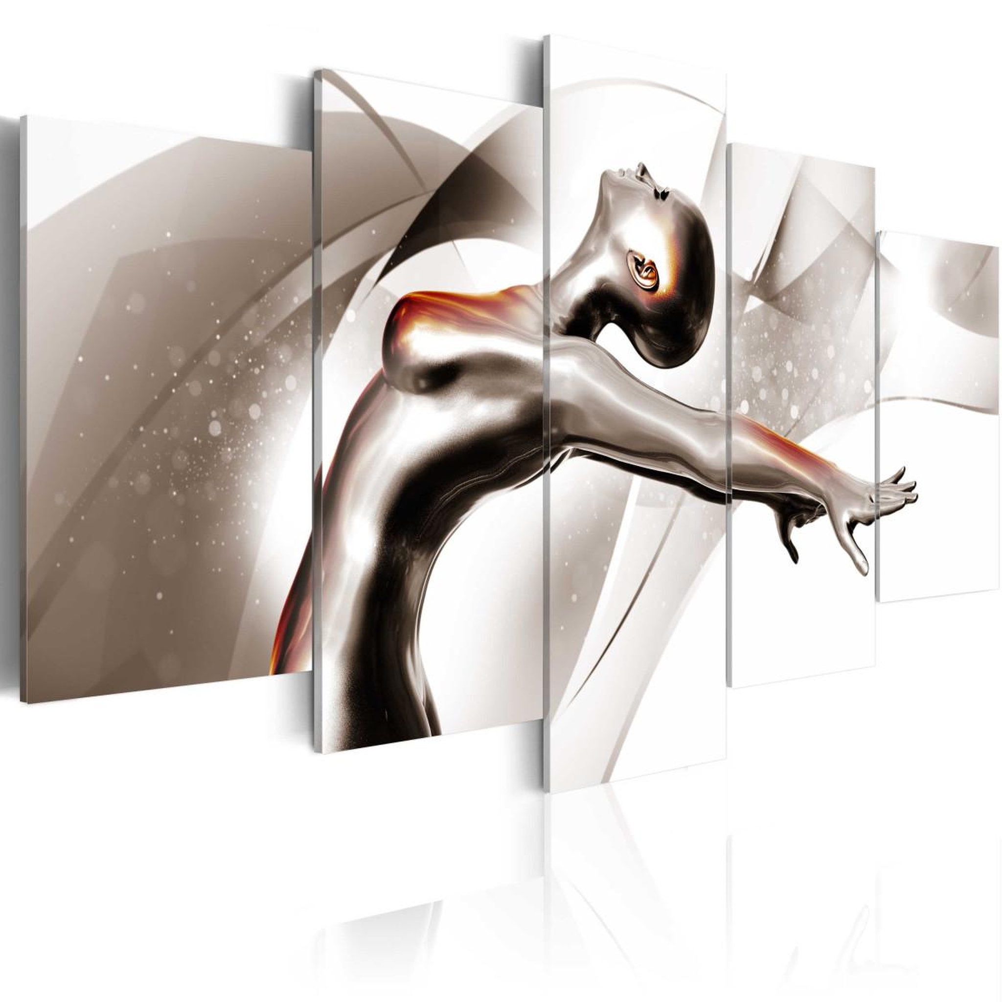 Paris Prix Tableau imprimé  gold dance : she. Coloris disponibles : Multicolore