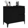 Voir la diapositive 5 : VIDAXL Armoire de salle de bain noir 65x33x60 cm bois d'ingenierie