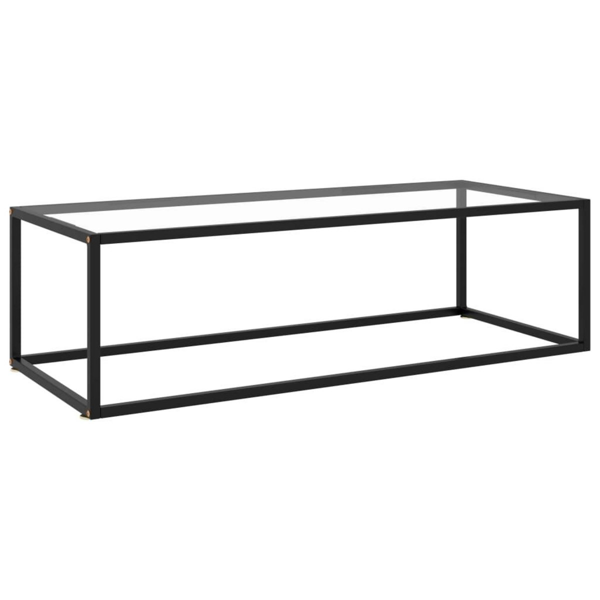 VIDAXL Table basse Noir avec verre trempe 120x50x35 cm