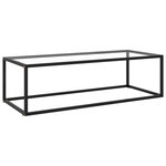 VIDAXL Table basse Noir avec verre trempe 120x50x35 cm