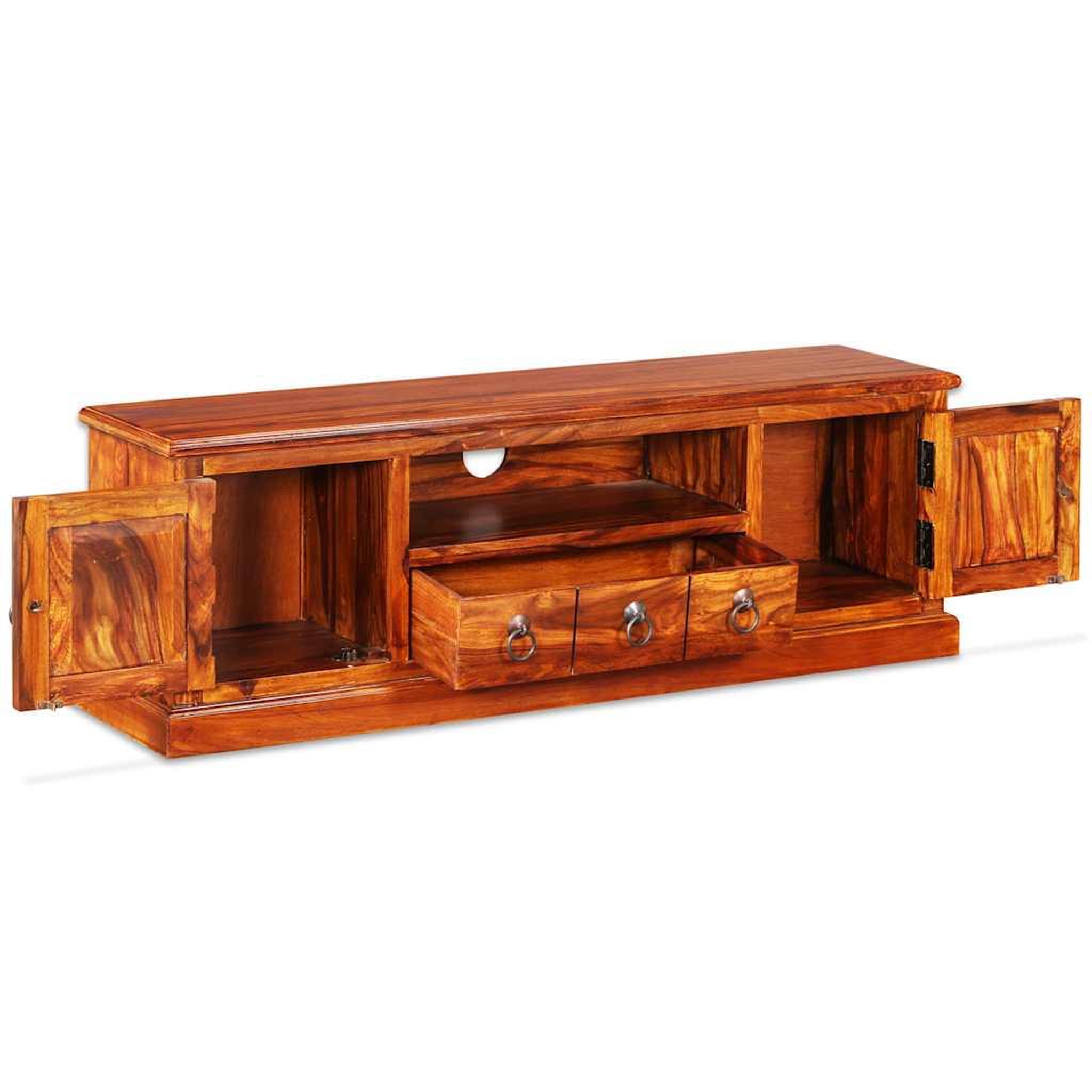 Voir la diapositive 5 : VIDAXL Meuble TV bois massif de Sesham 120 x 30 x 40 cm