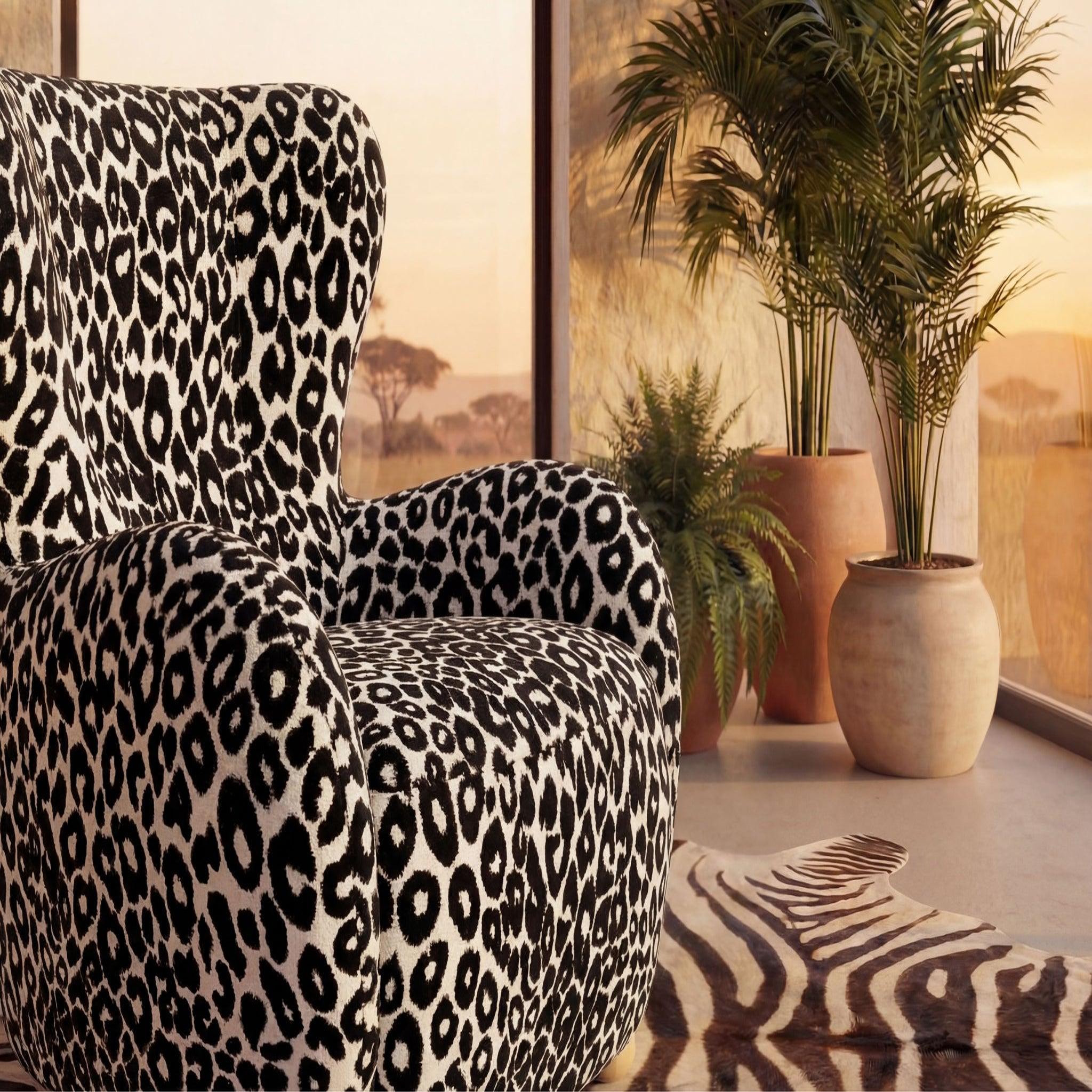 Voir la diapositive 6 : CASANOVA PARIS Lili - fauteuil tissu imprimé animalier