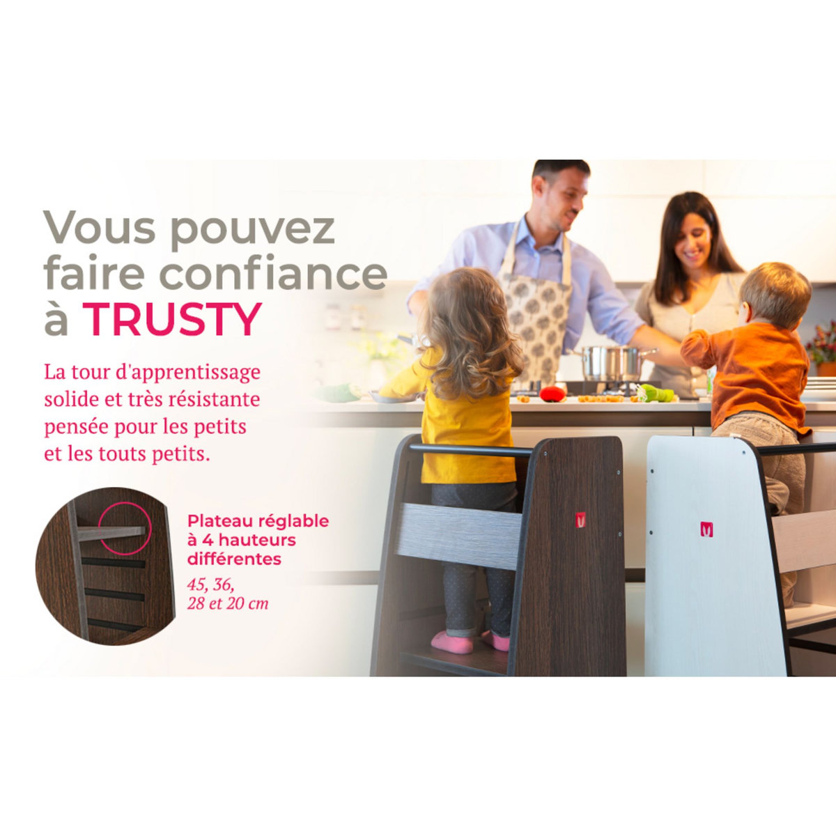 BIANCONIGLIO KIDS Tour d'apprentissage bois - Trusty - pédagogie Montessori