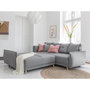 Voir la diapositive 3 : BEST MOBILIER Lena - canapé d'angle convertible - avec coffre - style scandinave - 5 places - droit