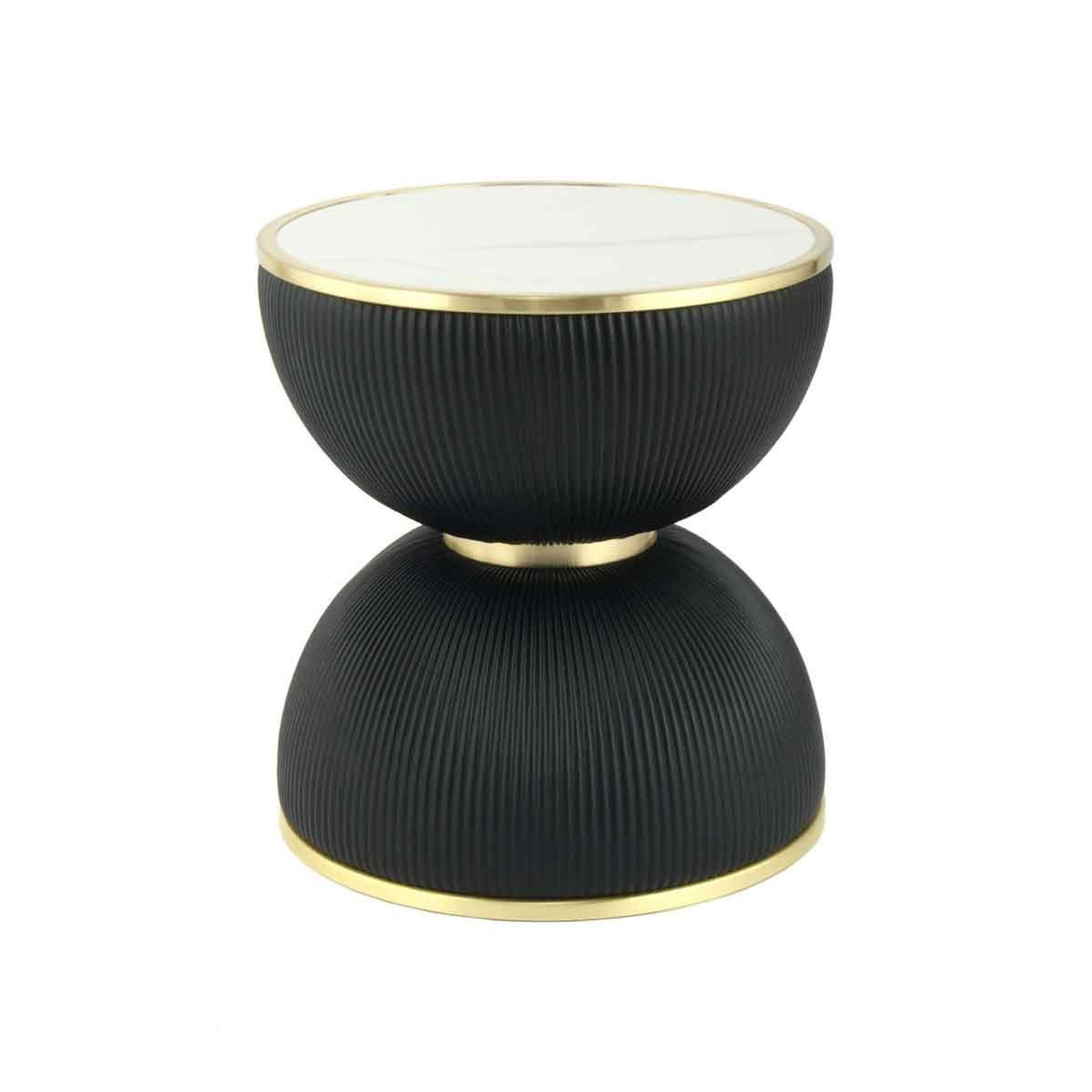 Voir la diapositive 2 : Paris Prix Table d'appoint design  jokai  51cm noir & or