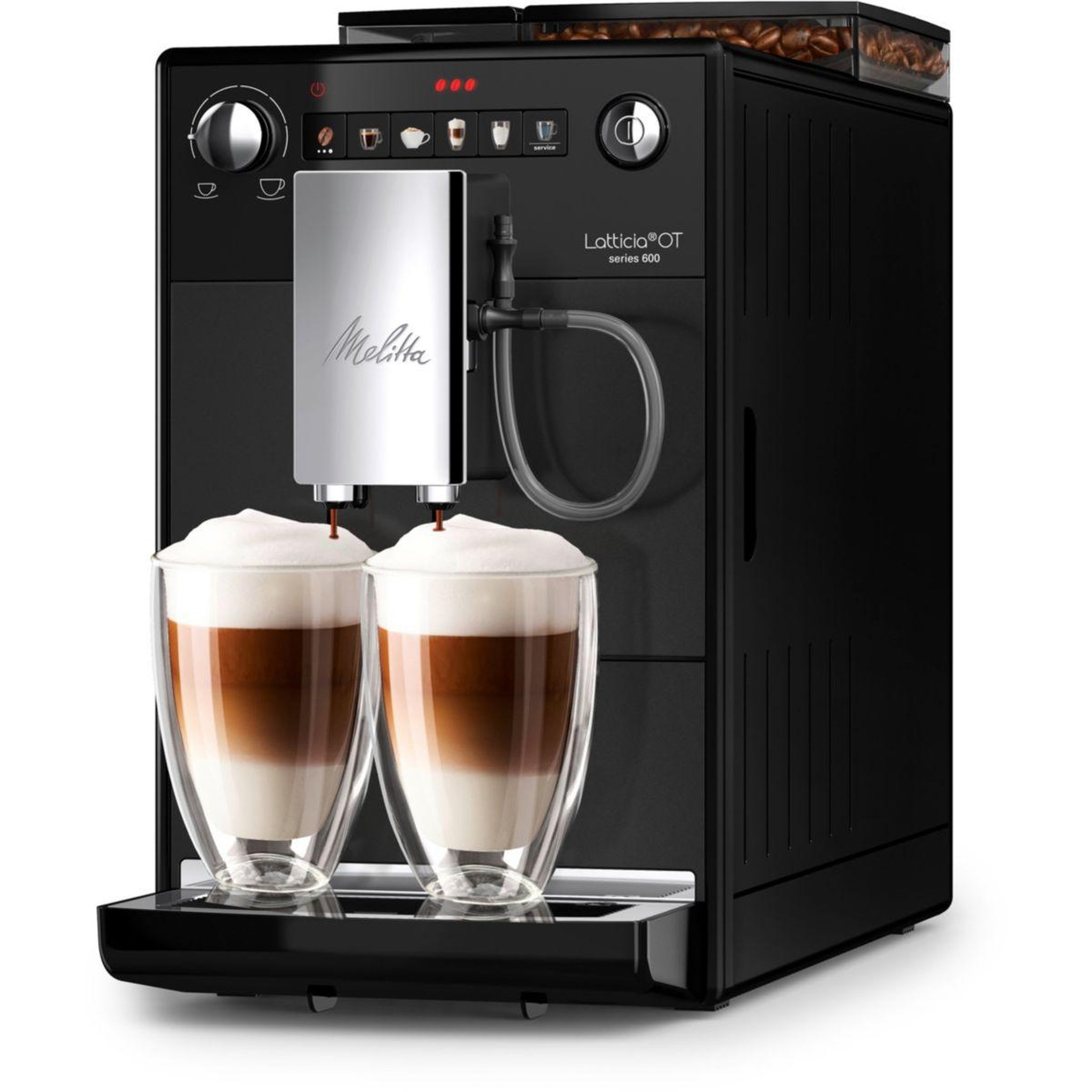 Voir la diapositive 3 : Melitta Expresso Broyeur Latticia One Touch F300-100 Noir Mat